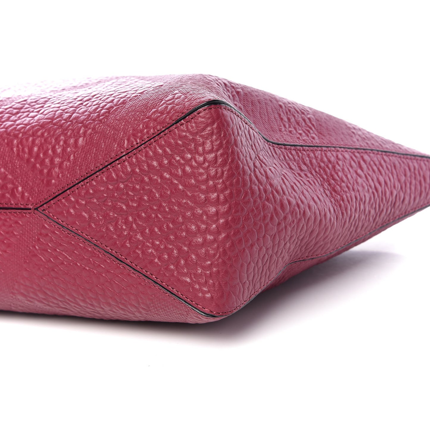Heritage Grain Check Embossed Medium Dewsbury Tote Dark Plum