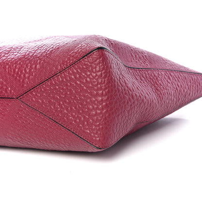 Burberry Heritage Grain Check Embossed Medium Dewsbury Tote Dark Plum 9 of 10