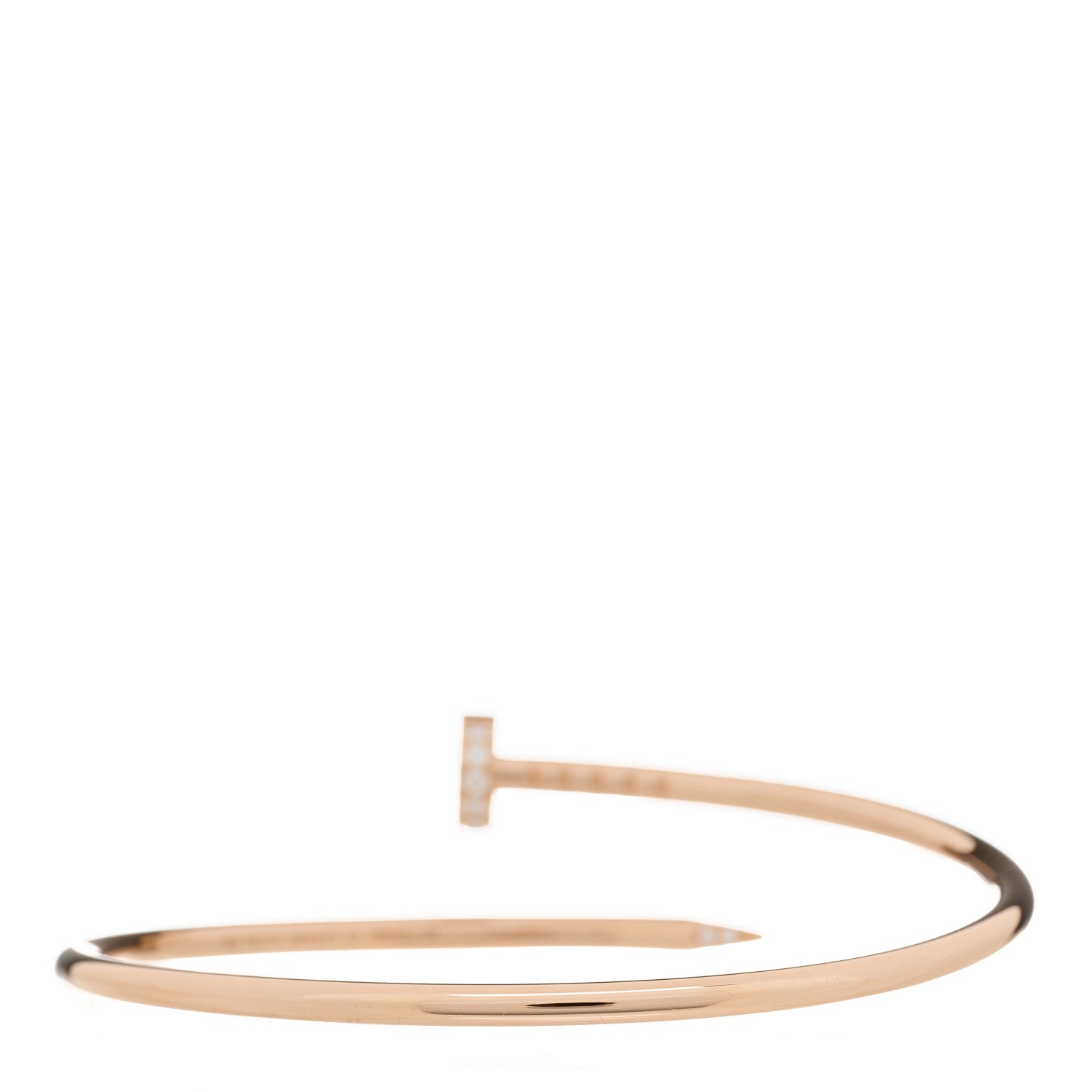 Cartier 18K Pink Gold Diamond Small Juste Un Clou Bracelet 15 2 of 4