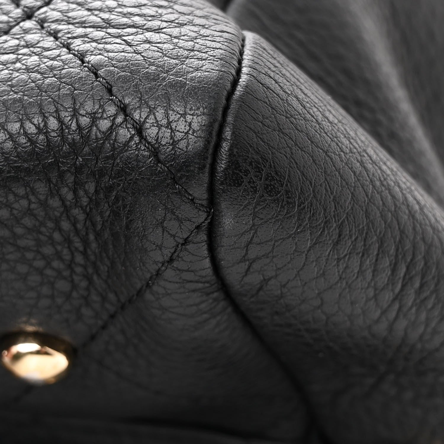 Chanel Bullskin Stitched Large Shopping Bag Black 11 of 17