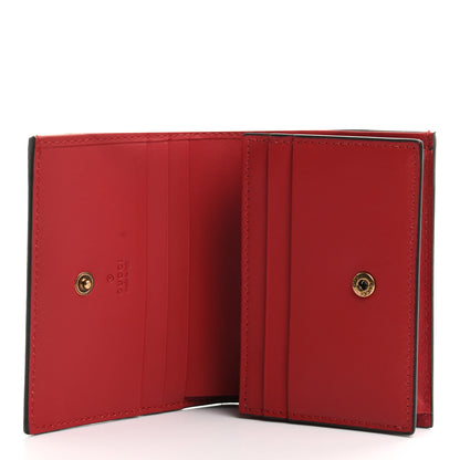 Gucci GG Supreme Monogram Cherry Embellished Card Case Wallet Hibiscus Red 5 of 8
