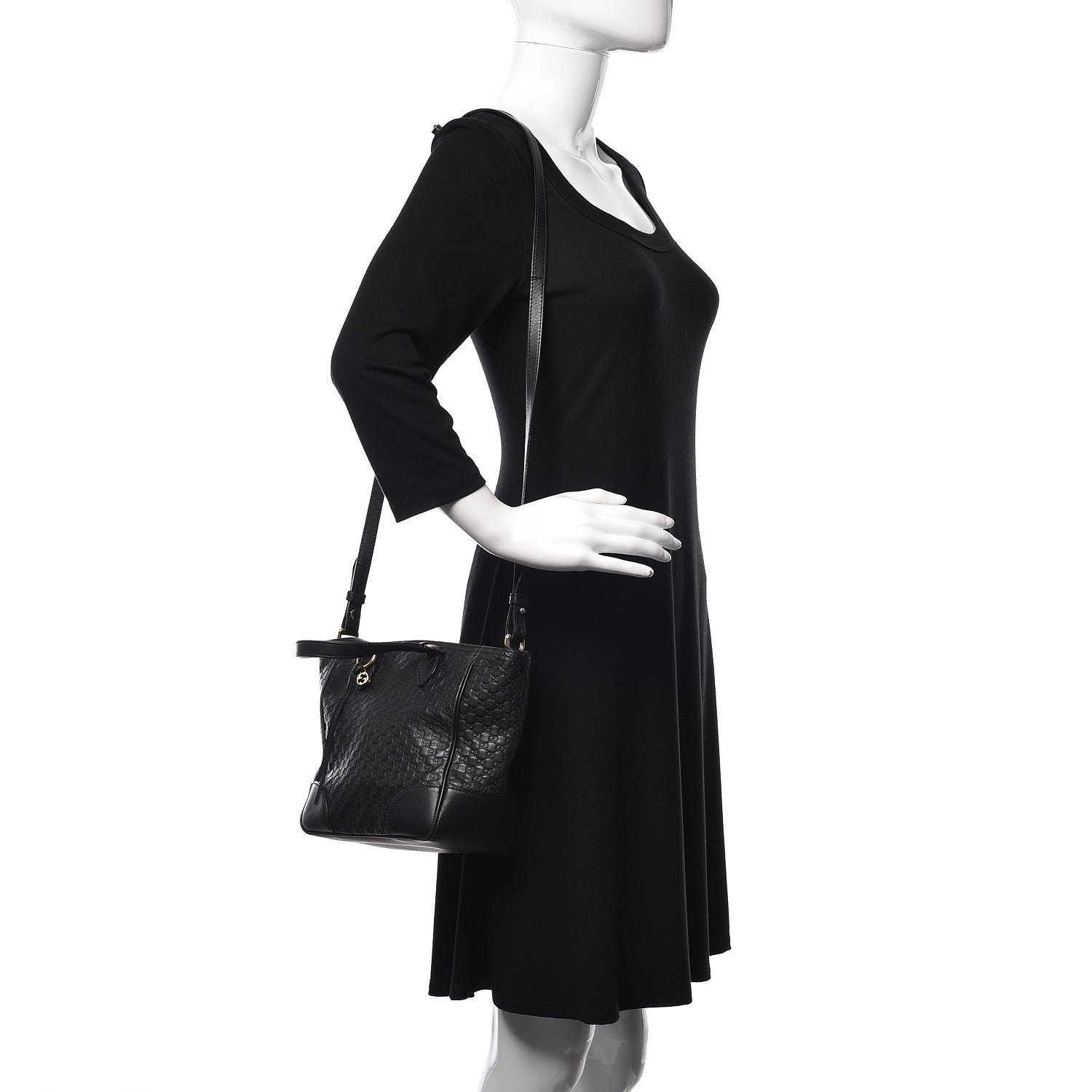 Gucci Microguccissima Small Bree Tote Black 3 of 10