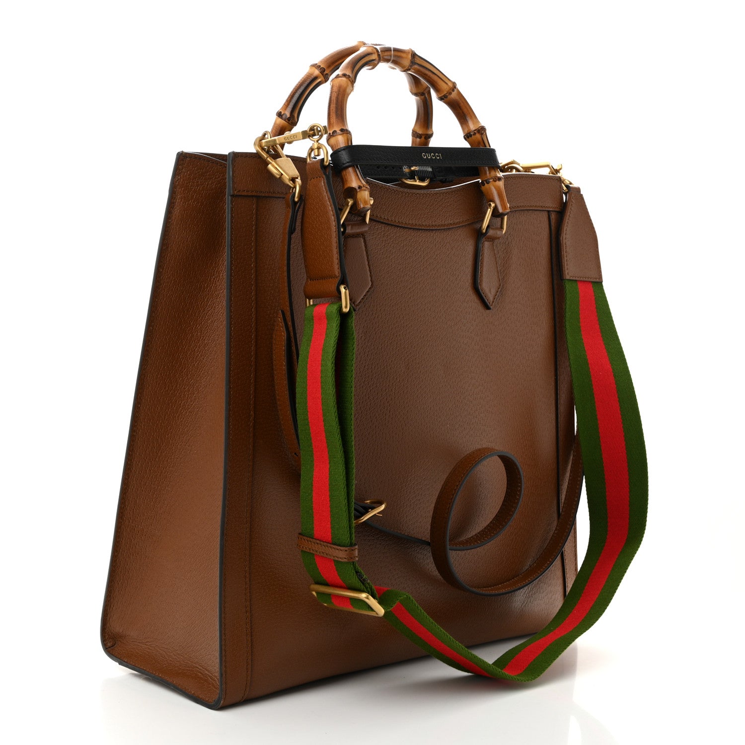 Gucci Wonka Grain Calfskin Large Diana Tote Bag Cuir Black 3 of 10
