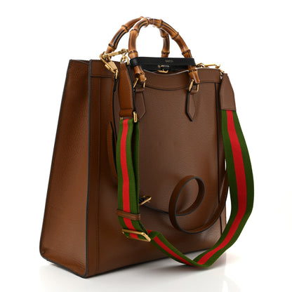 Gucci Wonka Grain Calfskin Large Diana Tote Bag Cuir Black 3 of 10