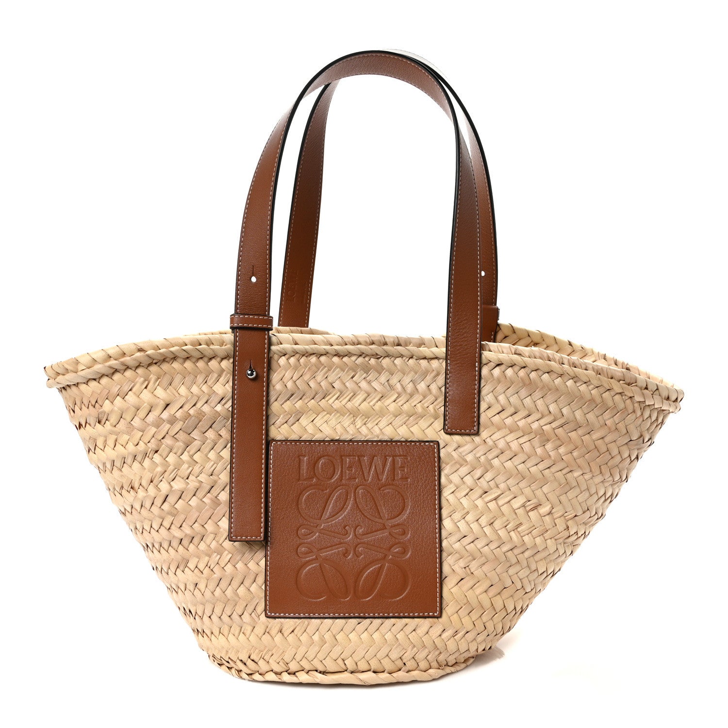 Loewe Raffia Basket Tote Bag Natural Tan 1 of 8