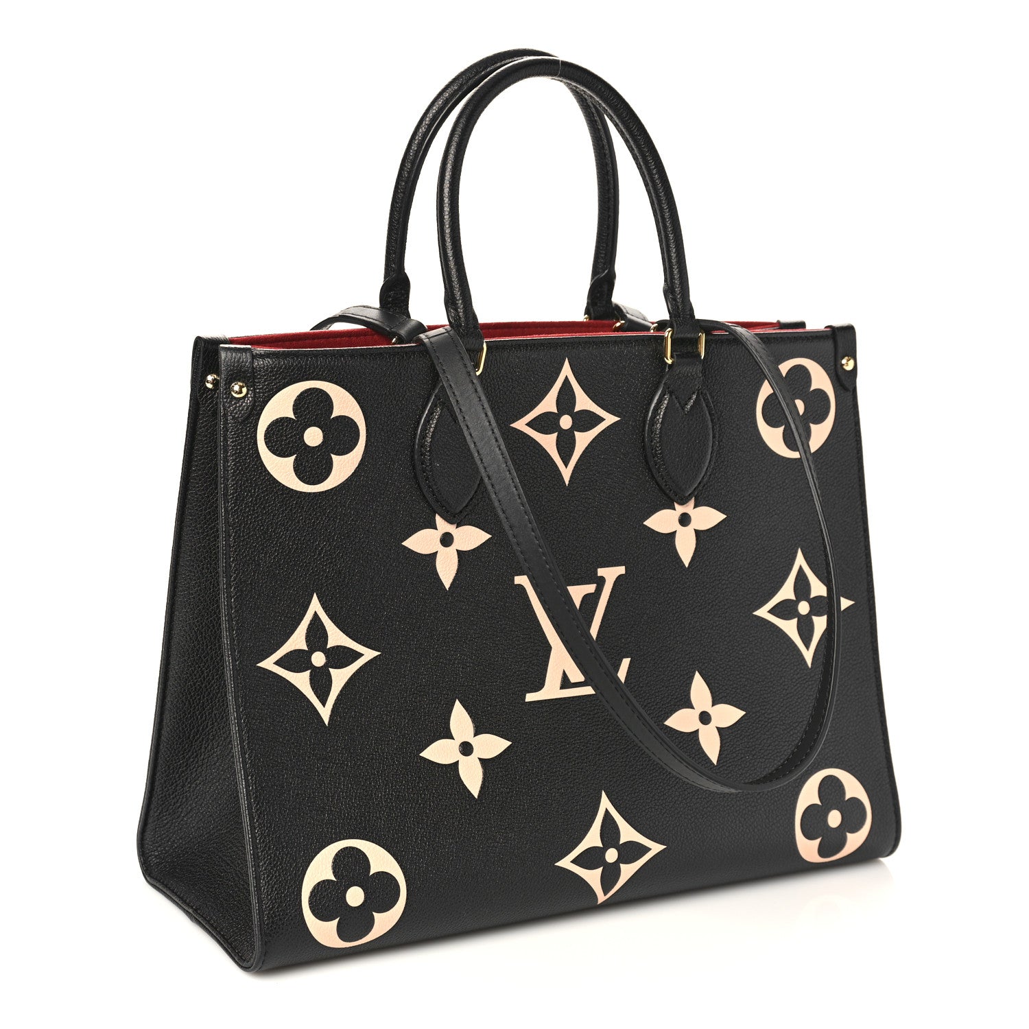 Louis Vuitton Empreinte Monogram Giant Onthego MM Black Beige 3 of 8