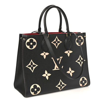 Louis Vuitton Empreinte Monogram Giant Onthego MM Black Beige 3 of 8