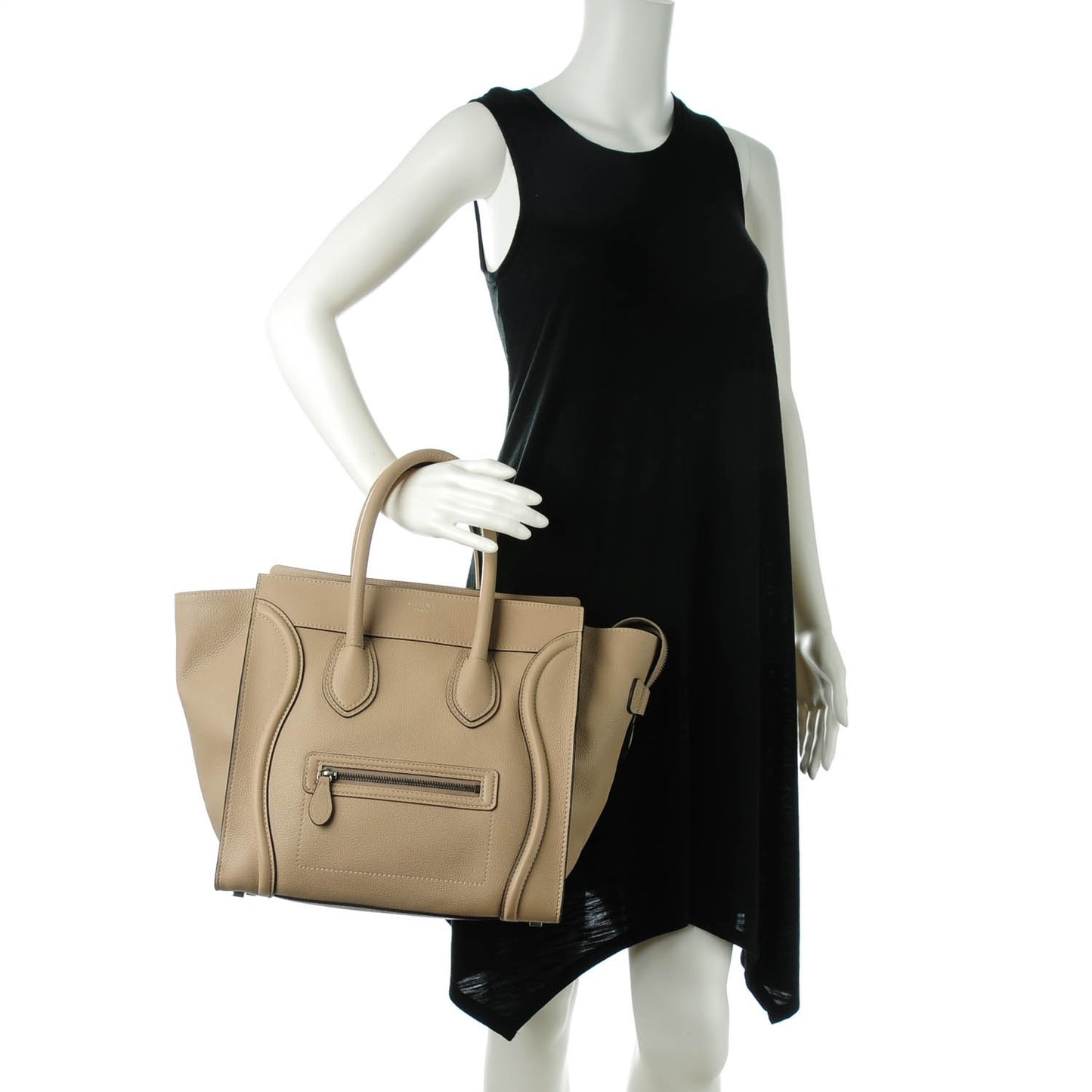 Drummed Calfskin Mini Luggage Dune