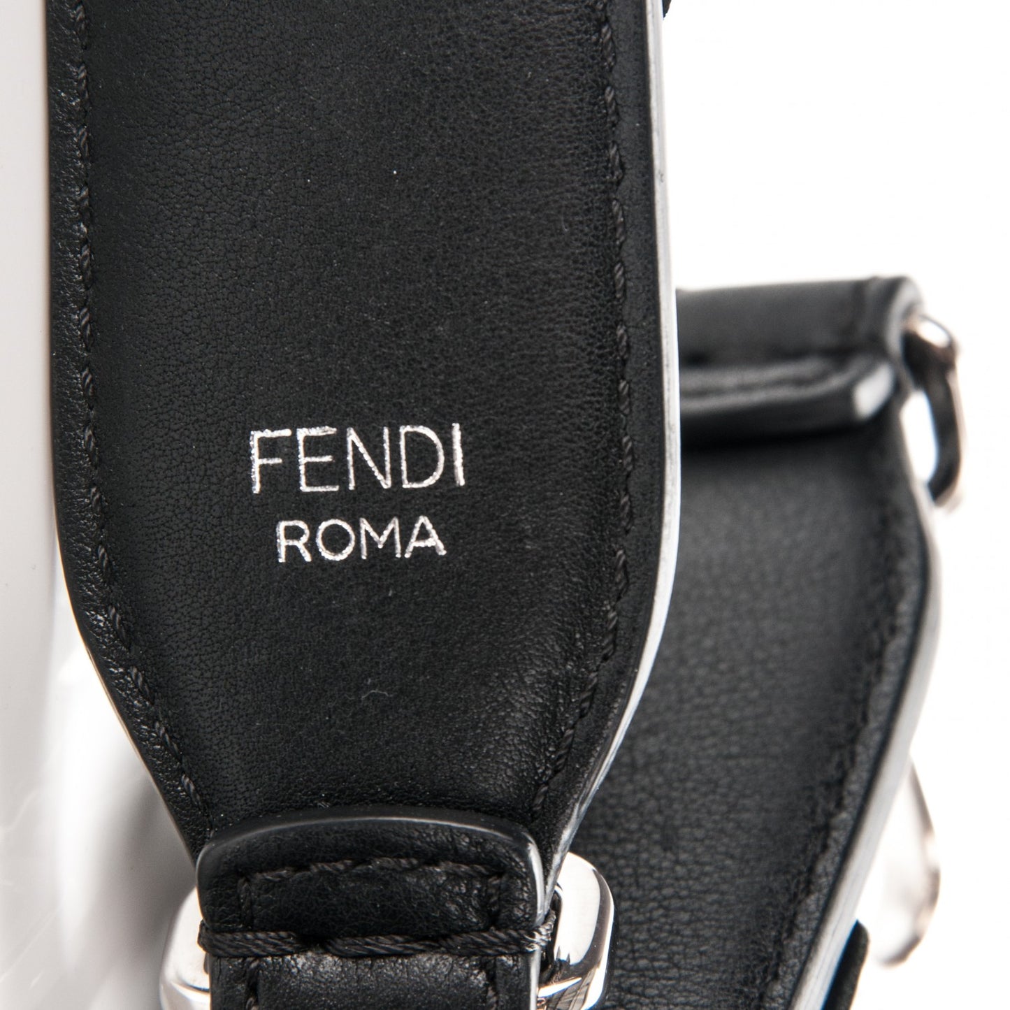 Vitello Dolce Nappa Patent Flowerland Studded Strap You Black