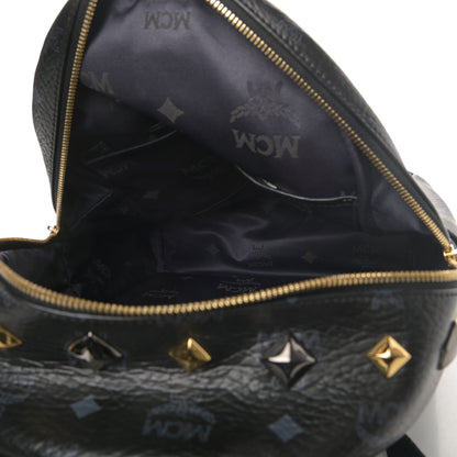 MCM Visetos Studded Small Stark M Backpack Black 4 of 4