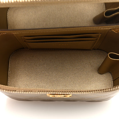 Chanel Metallic Lambskin Quilted Small CC Dynasty Vanity Case With Chain Gold 5 of 11