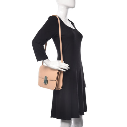 Celine Liege Calfskin Medium Classic Box Flap Bag Nude 2 of 9