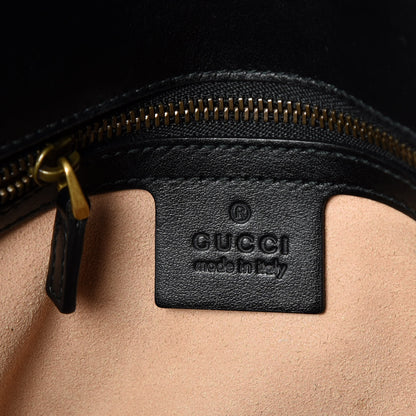 Gucci Calfskin Matelasse Small GG Marmont Shoulder Bag Black 8 of 9
