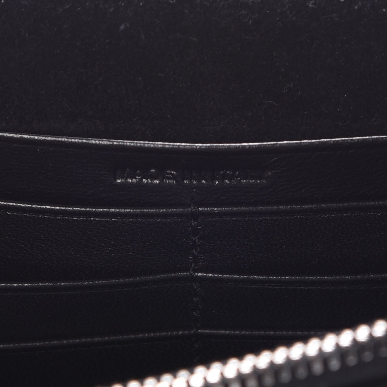 Saint Laurent Metallic Suede Classic Monogram Kate Tassel Chain Wallet Black Silver 8 of 9
