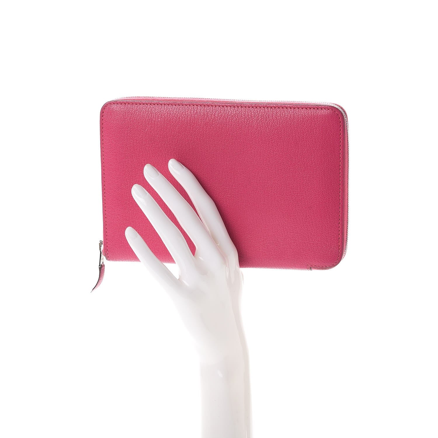 Hermes Chevre Mysore Azap GM Combined Wallet Rose Shocking 2 of 14
