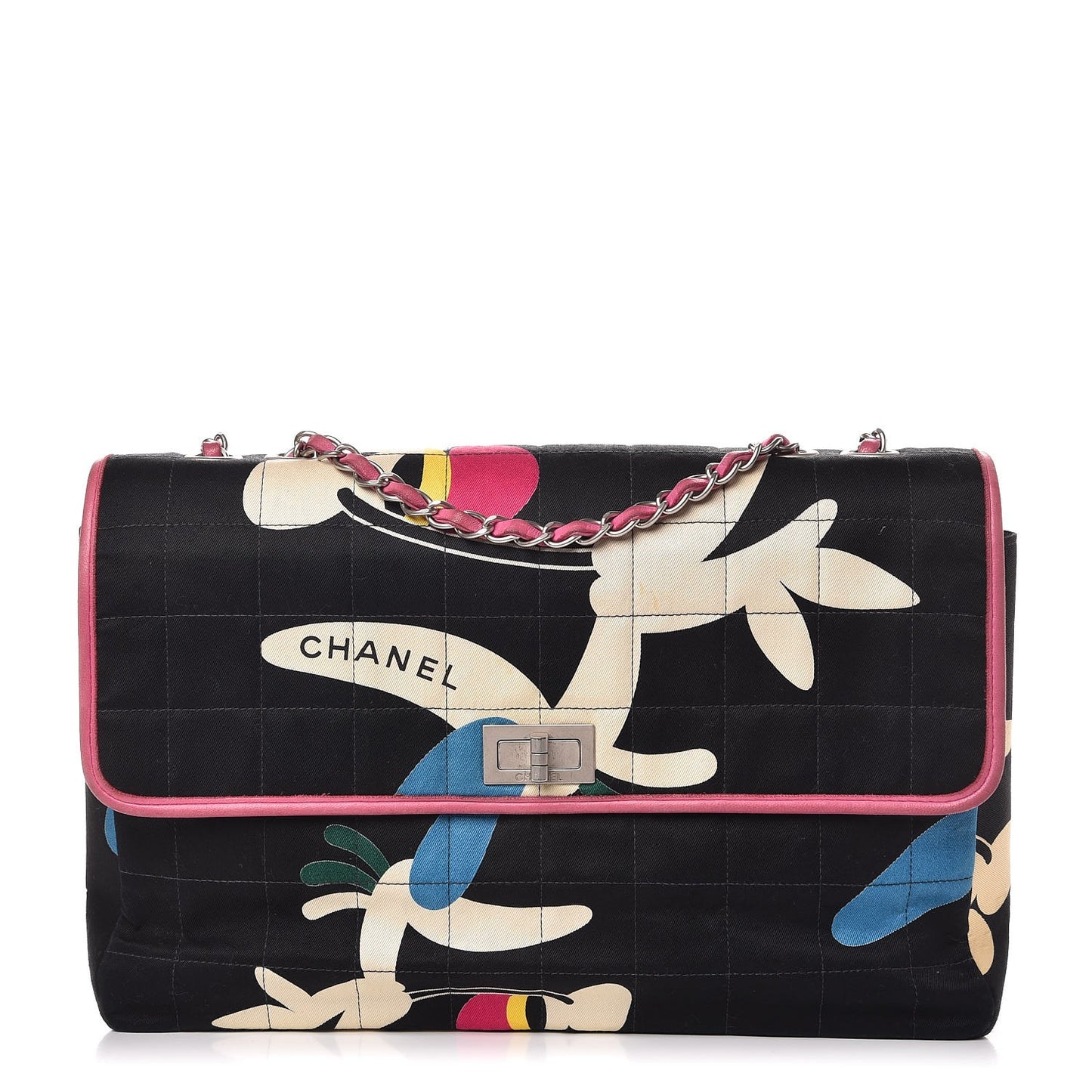 Canvas Chocolate Bar Quilted Flap Multicolor