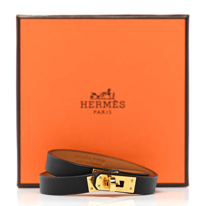 Hermes Box Kelly Double Tour Bracelet T2 Black 6 of 7