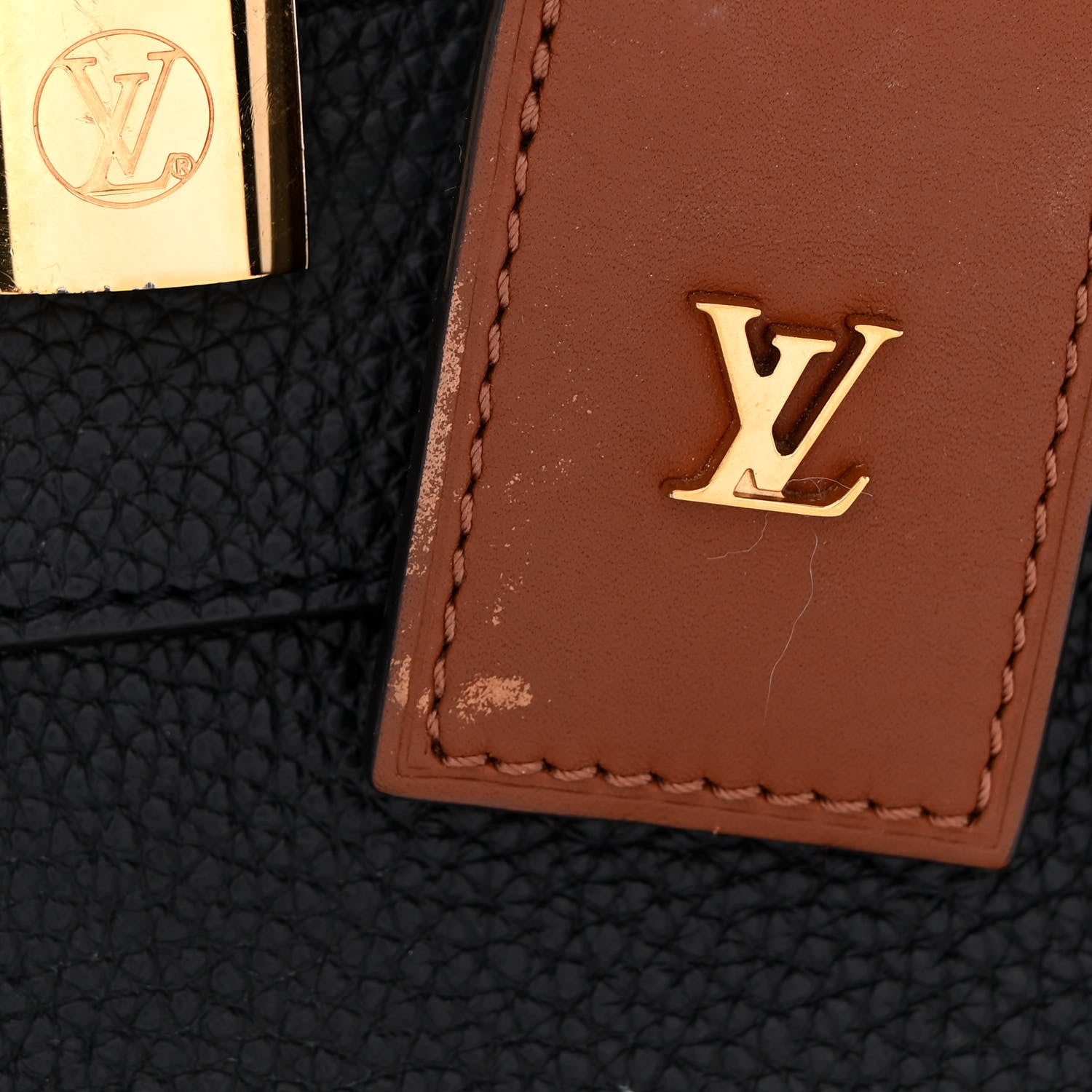 Louis Vuitton Calfskin City Steamer EW Black Gold 11 of 11