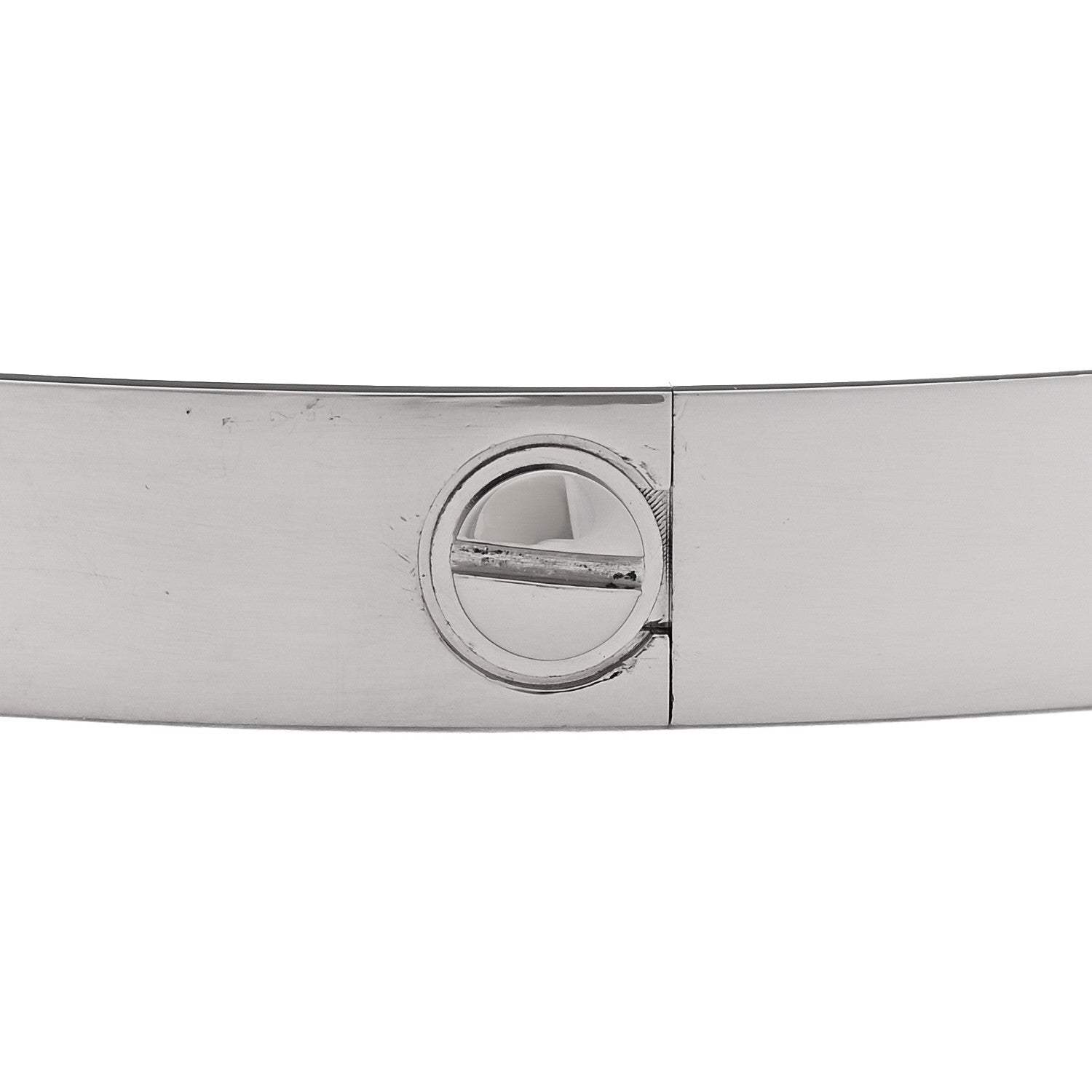 Cartier 18K White Gold LOVE Bracelet 18 7 of 9
