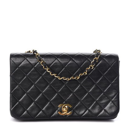 Chanel Lambskin Quilted Small Single Flap Black 1 of 13