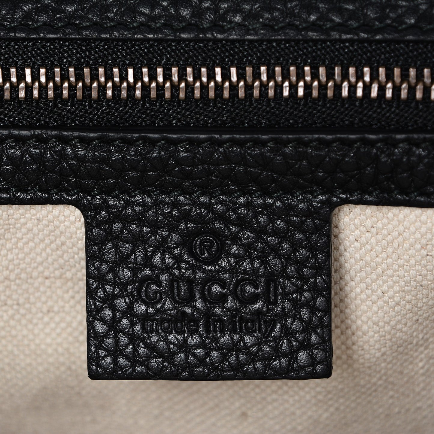 Calfskin Medium GG Marmont Top Handle Bag Black