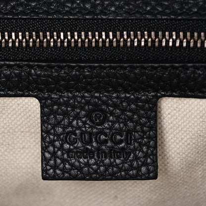 Gucci Calfskin Medium GG Marmont Top Handle Bag Black 6 of 7
