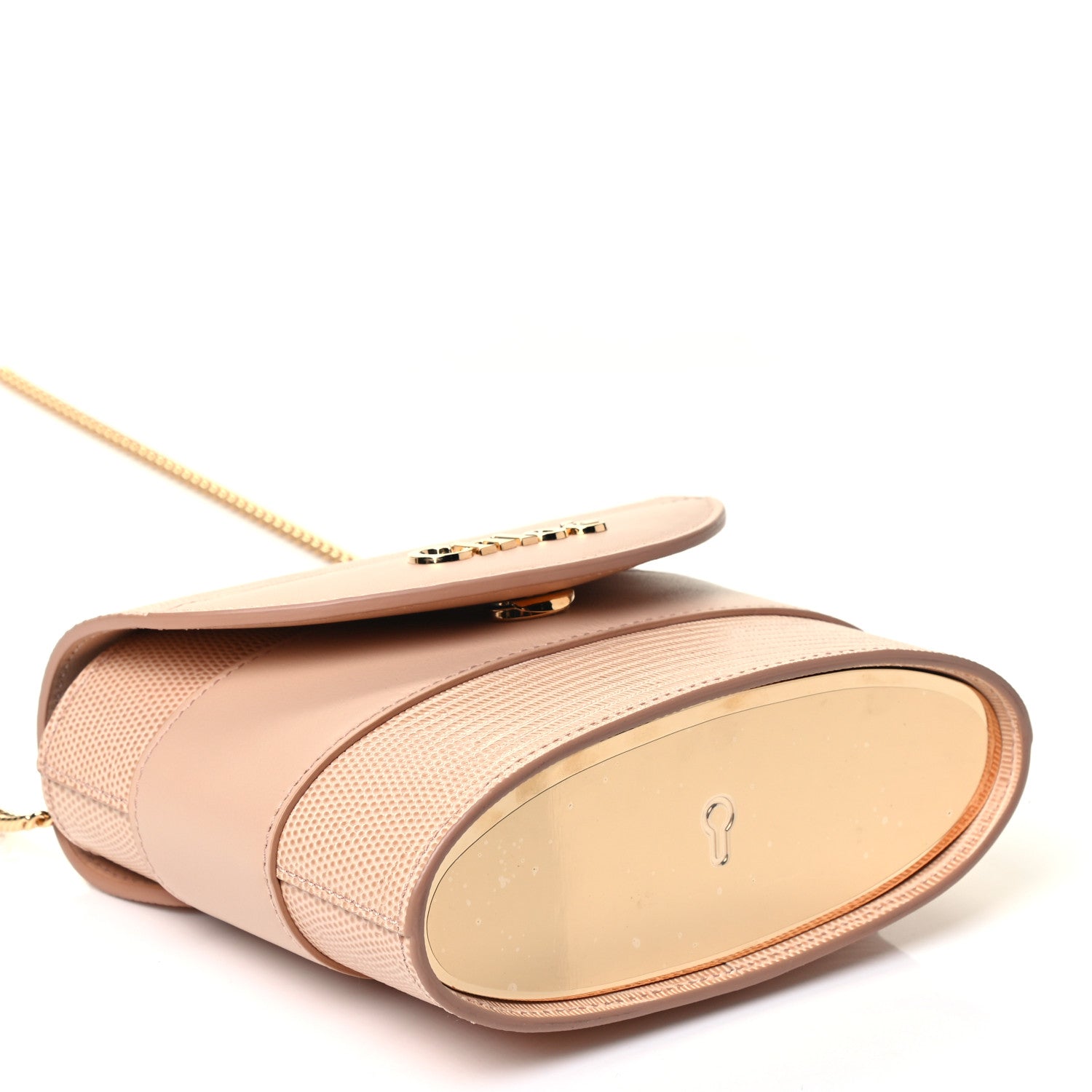 Chloe Calfskin Lizard Embossed Small Aby Lock Delicate Pink 3 of 4