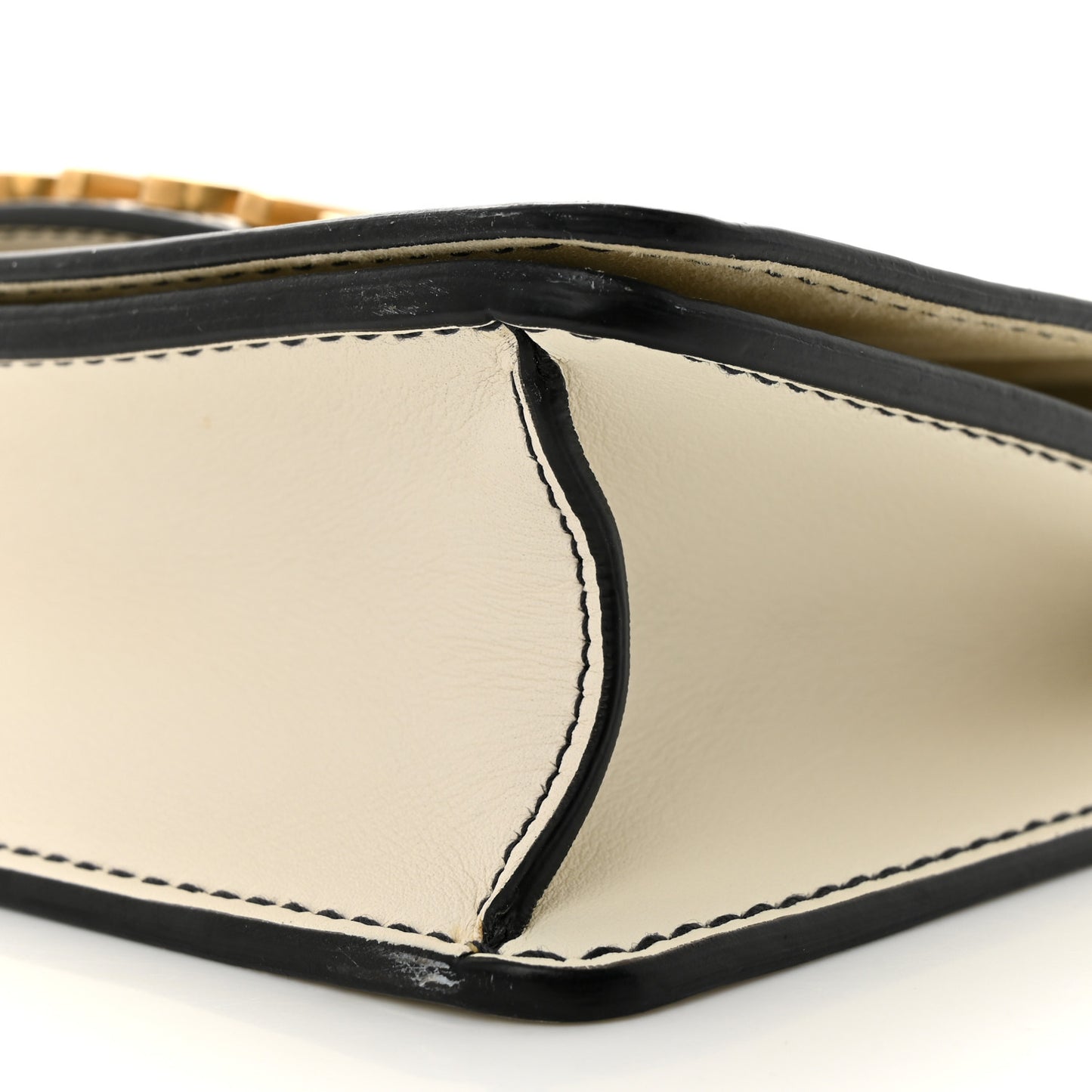 Calfskin J'Adior Chain Flap Bag Off White