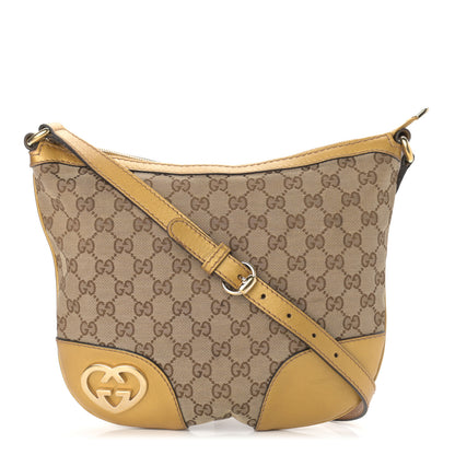 Gucci Monogram Small Lovely Heart Messenger Gold 1 of 12