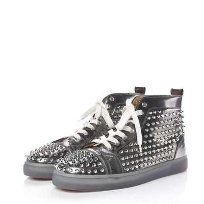Christian Louboutin Specchio Mens Louis Spikes Flat Sneakers 43.5 Silver 3 of 13