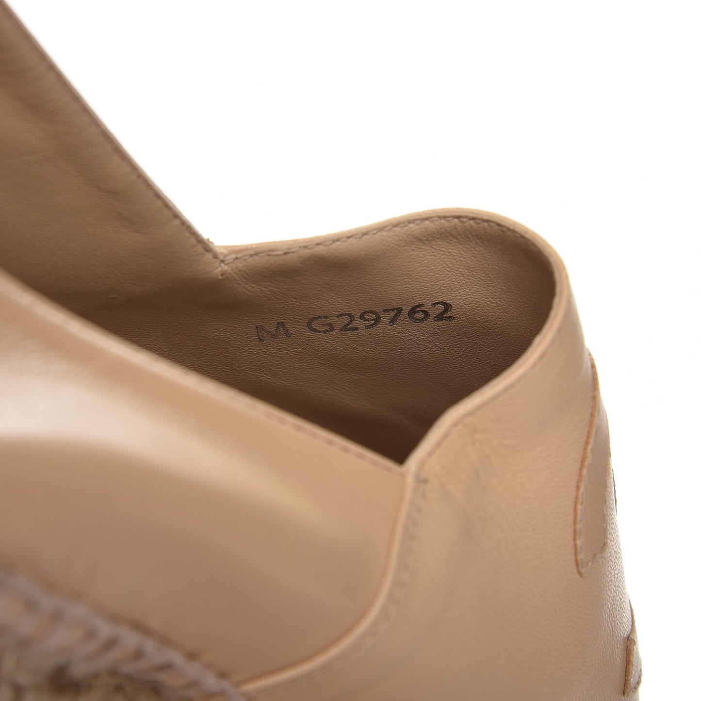 Lambskin Cap Toe CC Espadrilles 41 Beige Black