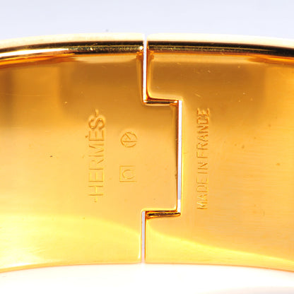 Hermes Enamel Wide Clic Clac H Bracelet PM White 4 of 4