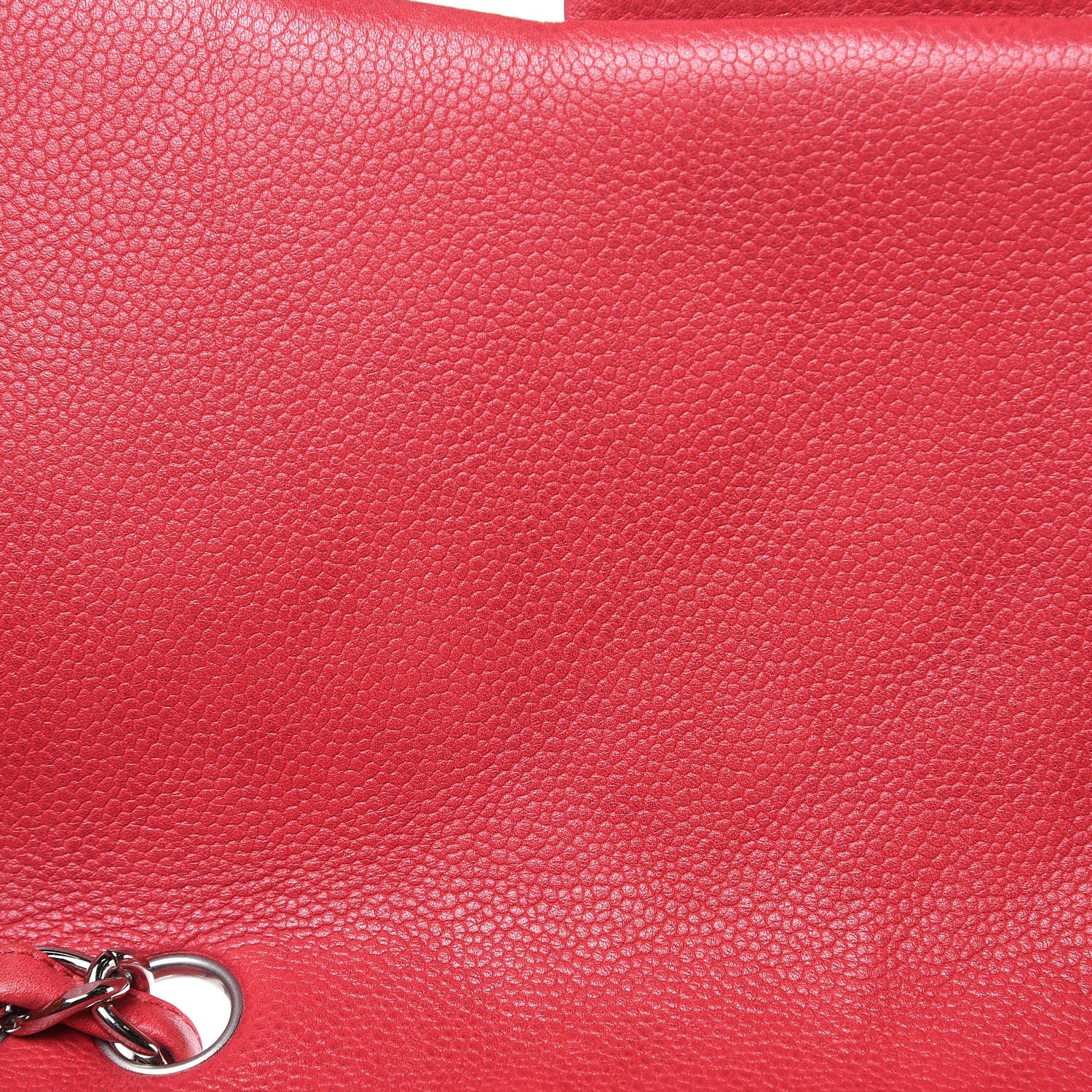 Chanel Washed Caviar Quilted Jumbo Single Flap Fuchsia 19 of 19