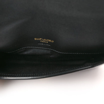 Saint Laurent Vernice Diamond Calfskin Monogram Phone Holder Crossbody Black 5 of 9