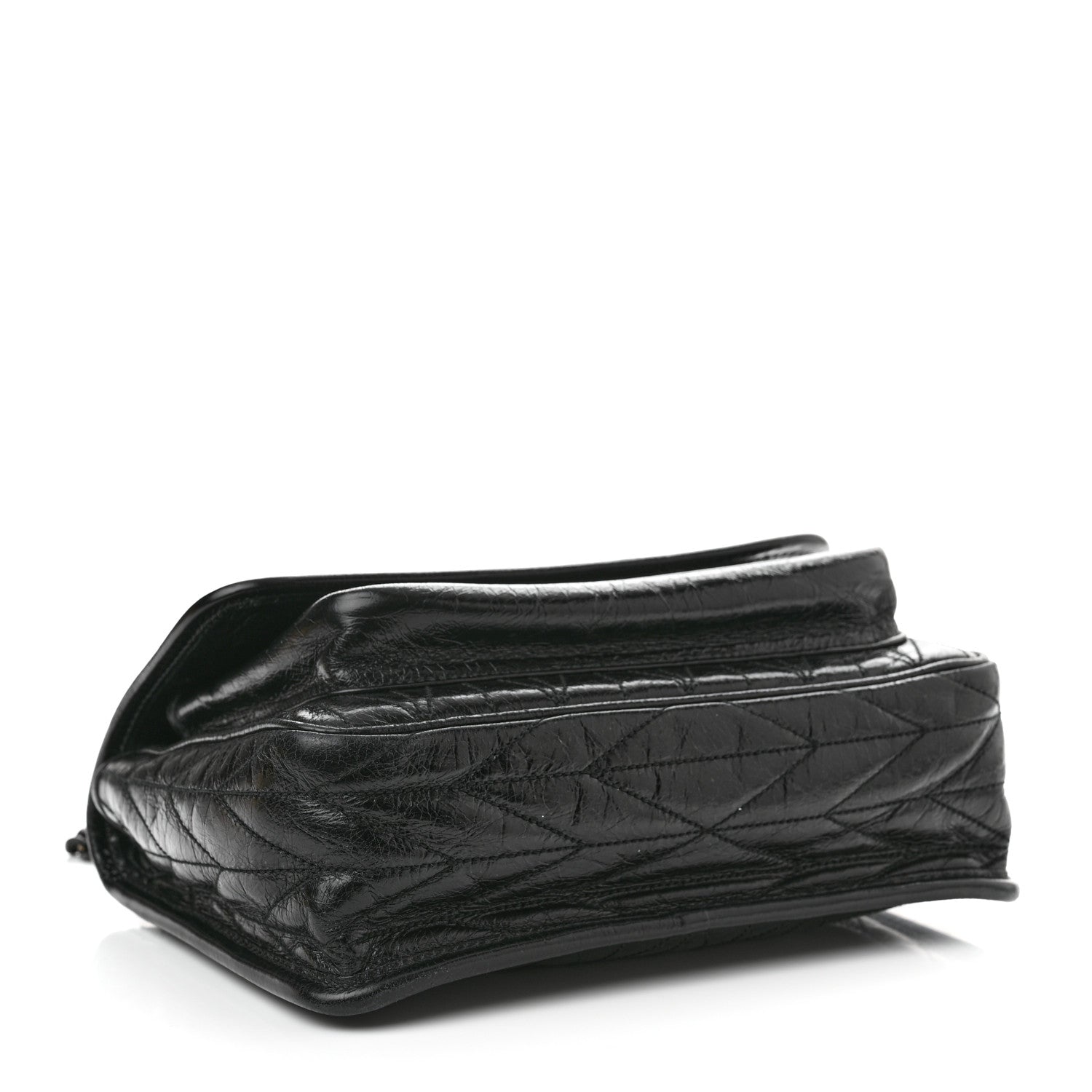 Miu Miu Vitello Shine Trapu Shoulder Bag Black 4 of 9