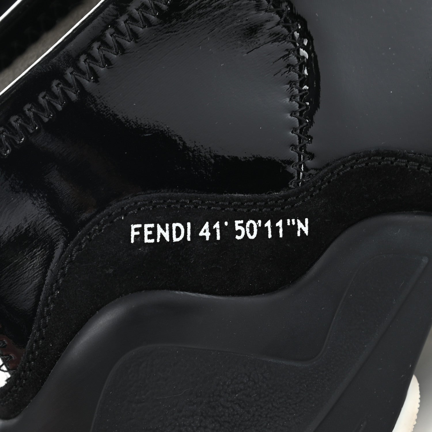 Fendi Vernice High-Tech Womens FFluid Zip Up Sneakers 38.5 Black White 7 of 13