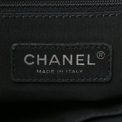 Chanel Calfskin Quilted Double Stitch Large Boy Tote Black 6 of 11