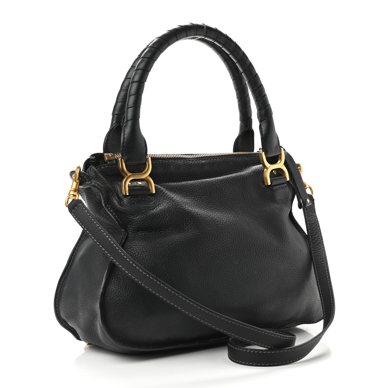 Chloe Calfskin Medium Marcie Satchel Black 3 of 11