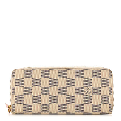 Louis Vuitton Damier Azur Clemence Wallet Rose Ballerine 1 of 10