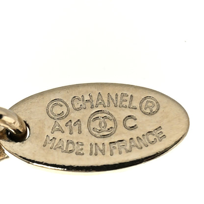 Chanel Pearl CC Pendant Necklace Light Gold 5 of 5