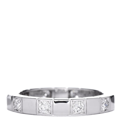 Cartier 18K White Gold Diamond Lanieres Half Eternity Band Ring 49 5 3 of 5