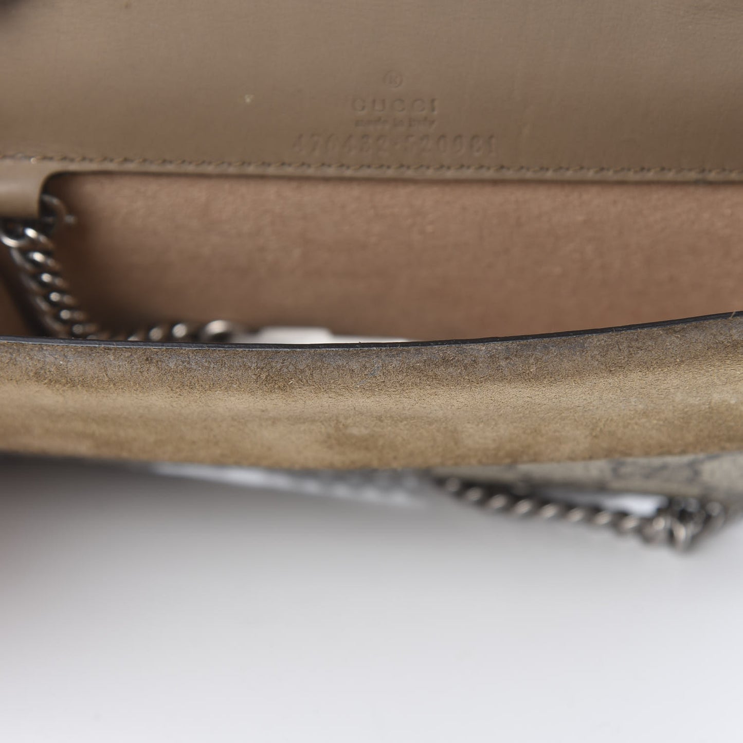 GG Supreme Monogram Super Mini Dionysus Shoulder Bag Taupe