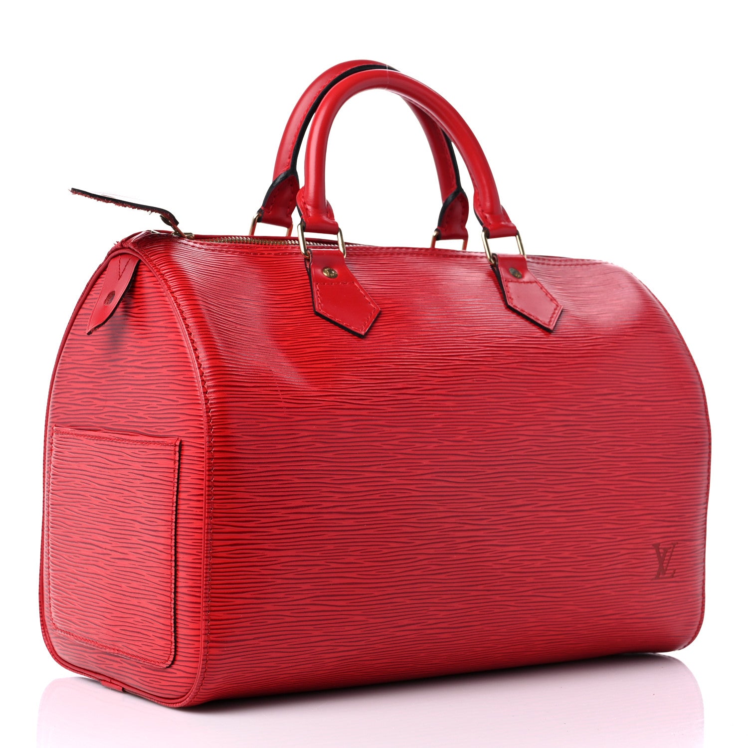Louis Vuitton Epi Speedy 30 Castillan Red 3 of 14