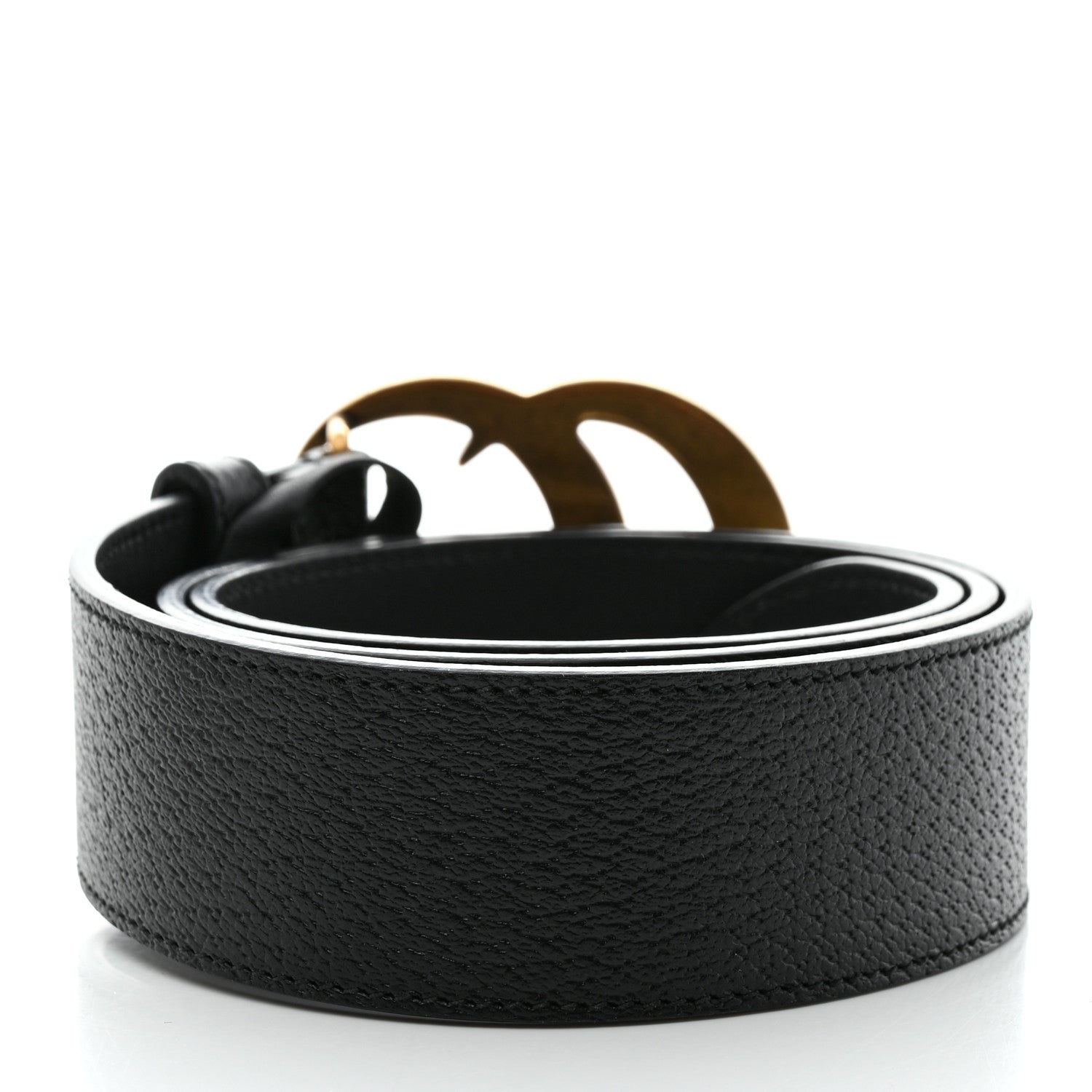 Gucci Textured Calfskin Double G 40mm Belt 80 32 Black 2 of 5