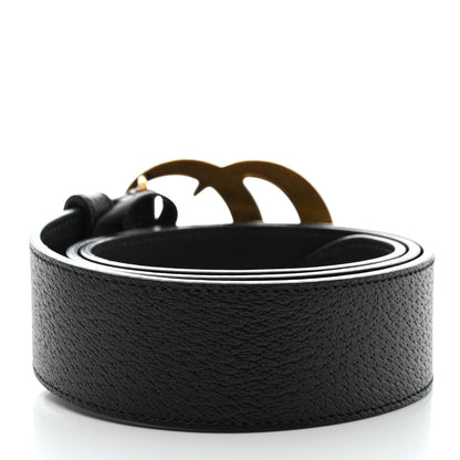 Gucci Textured Calfskin Double G 40mm Belt 80 32 Black 2 of 5