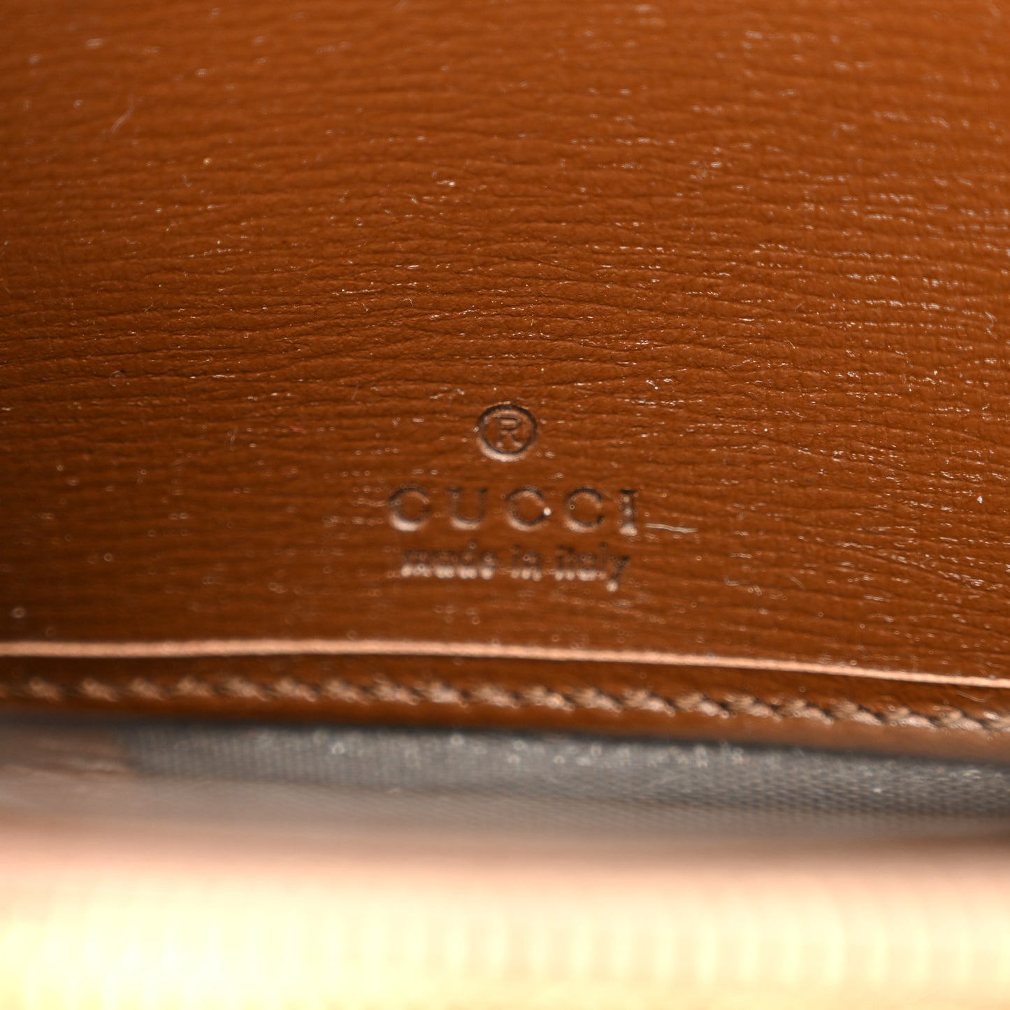 GG Supreme Monogram Azalea Calfskin Horsebit 1955 Zip Around Wallet Beige Ebony Brown Sugar