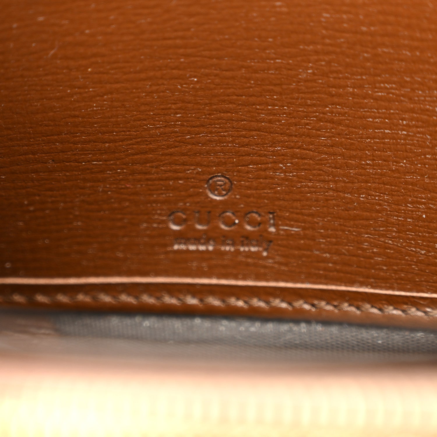 Gucci GG Supreme Monogram Azalea Calfskin Horsebit 1955 Zip Around Wallet Beige Ebony Brown Sugar 7 of 9