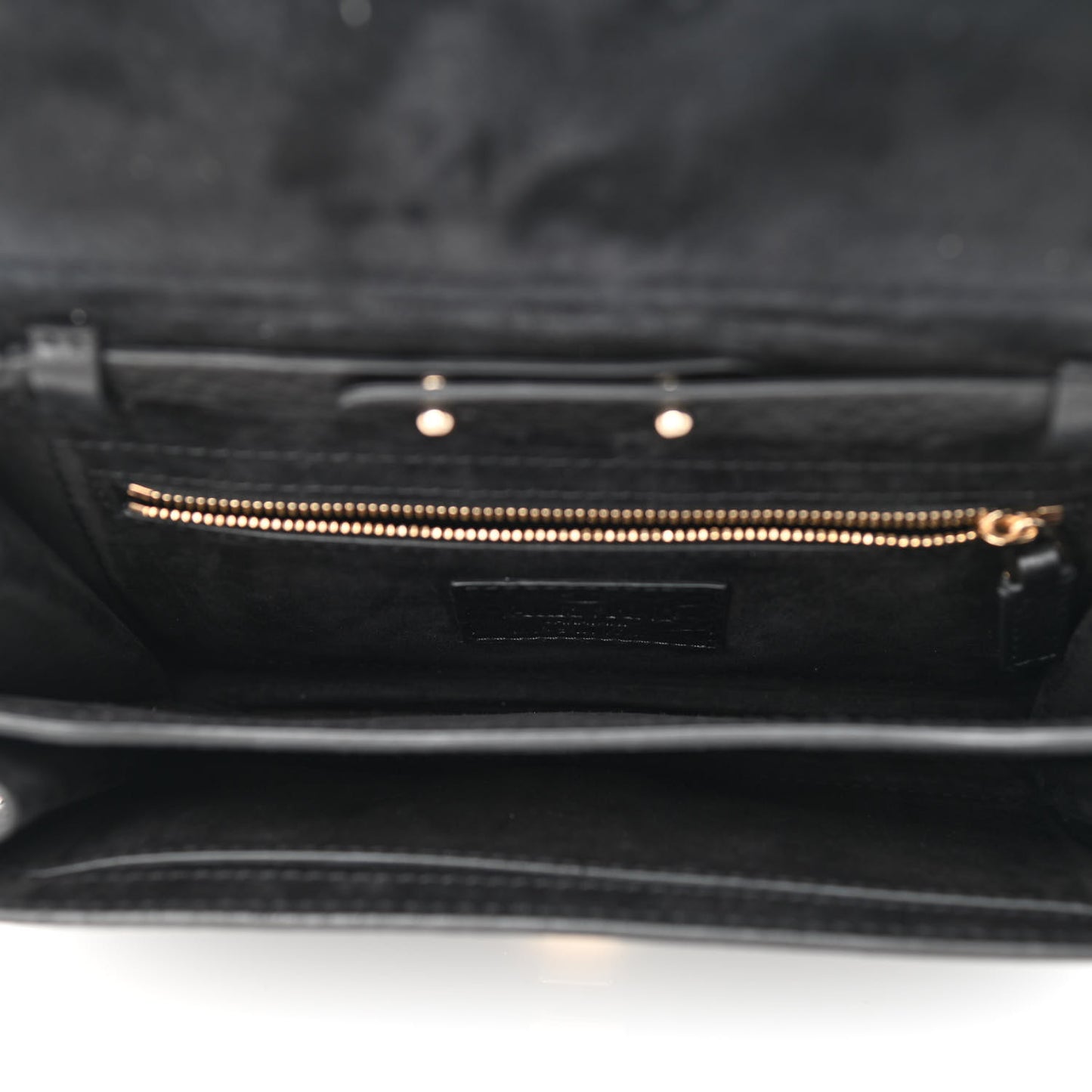 Pebbled Calfskin Rockstud Flap Chain Bag Black