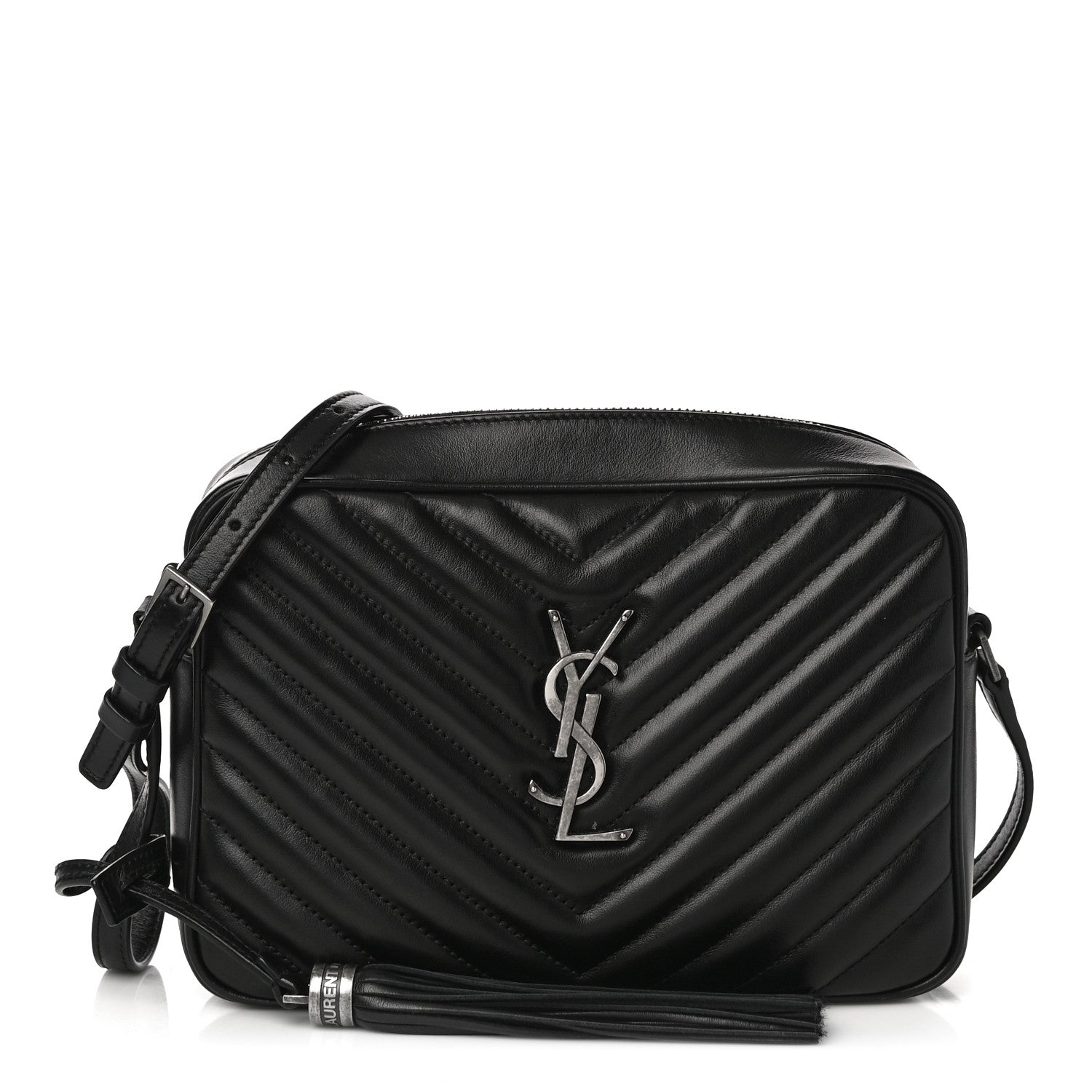 Saint Laurent Calfskin Matelasse Monogram Lou Camera Bag Black 1 of 10