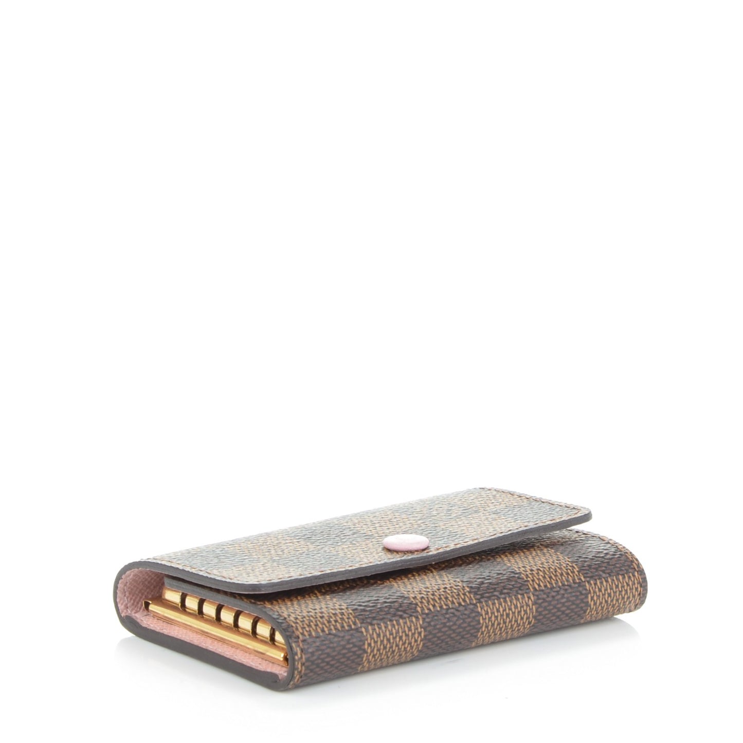 Damier Ebene Multicles 6 Key Holder Rose Ballerine